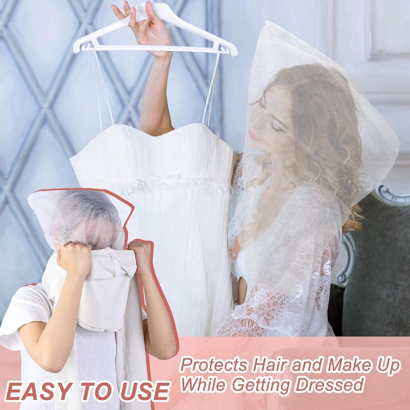 Tegeme 30 Pieces Face Makeup Protector Hood Disposable Cosmetic Mask Beauty Makeup and Clothing Dress Protector Face Mask for Women - Image 4